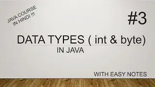 Data Type Int and Byte in java