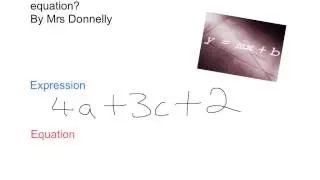 Difference between an expression and an equation