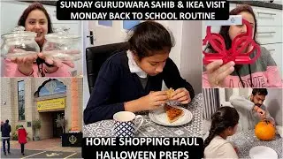 IKEA & Home Bargains Haul | Halloween Preps in UK | Indian Mom's Sunday & Monday Morning Routine