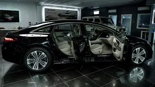 2024 Black Mercedes EQS 450+ - Luxury Electric Sedan in Detail