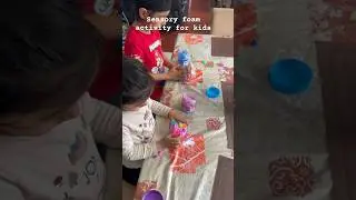 Sensory foam activity for kids #kidsactivities #kids #kidsvideo #funactivities #satisfying#dollarama