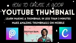 How To Create Amazing YouTube Thumbnail. Create Thumbnails On Mobile.