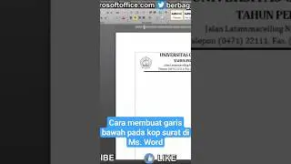 Cara membuat garis bawah pada kop surat di Ms. Word #tutorial #shorts #msword #simplenewsvideo