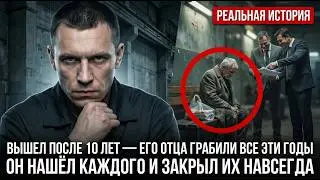 Вышел после 10 лет. Пока сидел — у отца забирали завод. Он нашёл каждого