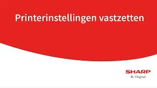 MFP | Printerinstellingen vastzetten | Instructie