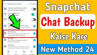 Snapchat Chat Backup kaise kare 2024 | How to Backup Snapchat chats | Chat History Recovery