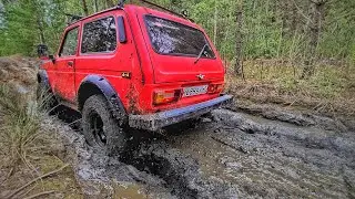 OFFROAD на песчанный карьер. Новые доработки на Ниве.