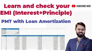 Dynamic amortization schedule without using VBA. PMT formula