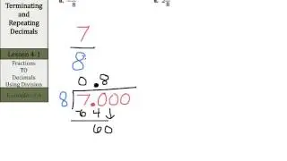 Terminating and Repeating Decimals