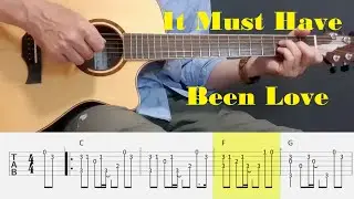 It Must Have Been Love - Roxette - Fingerstyle Guitar Tutorial Tab