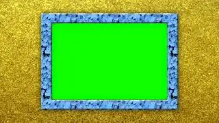 Green screen frame with background for your photo or video.