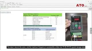 VFD run and stop with Modbus(RS485 port)