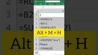 EXCEL MAGICAL TRICK :SHOW FORMULAS IN EXCEL | #excelshortcuts #excel