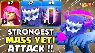STRONGEST !! Th12 Mass Yeti Super Archer + Bat Spell | Best TH12 Attack