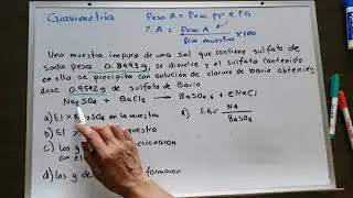 Ejercicio de gravimetría