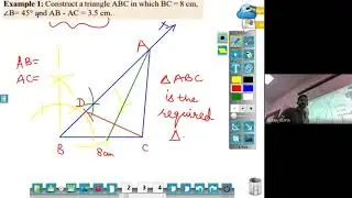 Class 9 |  NCERT EX 11.2 | Construction of a Triangle | CASE: Difference of two sides
