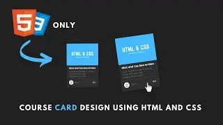 CSS Card Hover Effect | HTML CSS