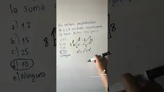 Dos vectores perpendiculares de 8 y 6 U su resultante será