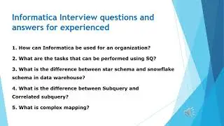 informatica interview questions and answers for experienced - Part4