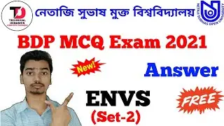 NSOU BDP ENVS Final Exam Answer 2021 || ENVS Final Exam 2021 || ENVS MCQ For TEE Exam (Set-2)