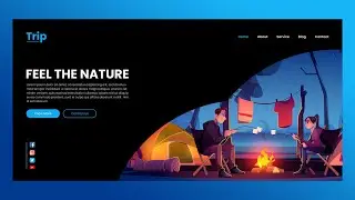 Trip Landing Page Create In | Photoshop - | Part -1 | Tutorials | #VRPTutorials