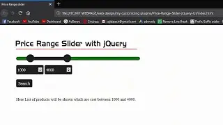 How to Creat price range slider with jQuery