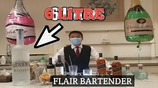 HOW TO OPEN 6 LITRE OF BELVEDERE VODKA / Flair Bartender Tips