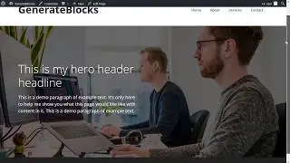 Simple Hero Header with GenerateBlocks