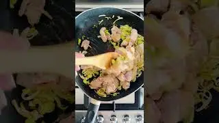 Turkey bites with leeks