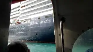 MS Oosterdam cruise ship in Akaroa NZ