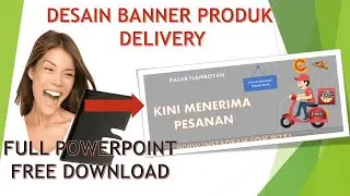 TUTORIAL DESAIN BANNER PROMO PRODUK DELIVERY PIZZA - FREE TEMPLATE