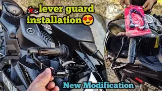 Install lever Guard R15 v3 Best look Handal bar 2024#leverguard #modification