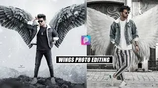 PicsArt Wings Photo Editing tutorial in Picsart Step by Step in Hindi - Devil Wings edit