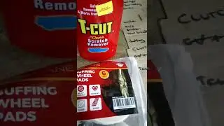 Headlight clean with a drill and T-Cut