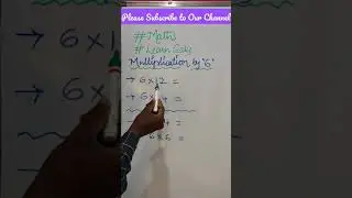 #Short || Multiplication By 6 || Maths Learn Easy ||