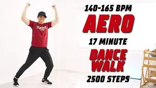 FAST 17 Min 140-165 BPM Aero Dance Workout • 2500 Steos • Keoni Tamayo • Workout 