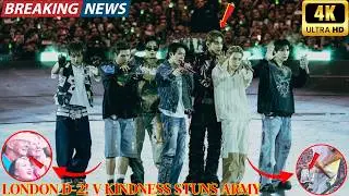 🔥London D-2 EXPLODES! Kim Taehyung Gives Water to ARMY After Fun Battle with Jungkook & Jin 💜