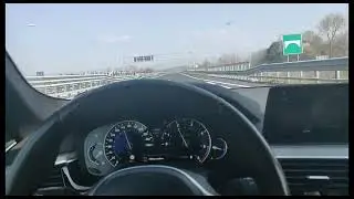 BMW 5 Series - G30 - Highway driving and fuel consumption! #bmw #g30 #pov