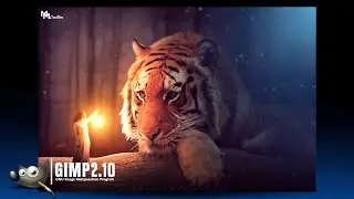 Big Tiger Fantasy - GIMP Manipulation Tutorial | Photoshop editing in GIMP | Codingcreator