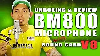 Microphone  BM 800 FELYBY & SOUNDCARD V8 UNBOXING AND REVIEW