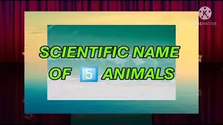 scientific name of five animals