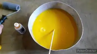 Piso de cimento queimado renovando a cor amarelo  #cimentoqueimado