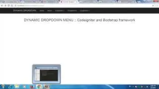 Codeigniter -- How to create dynamic dropdown menu with bootstrap part 3
