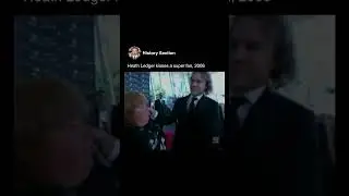 Heath Ledger Kisses Magda Szubanski at the 2006 AFI Awards