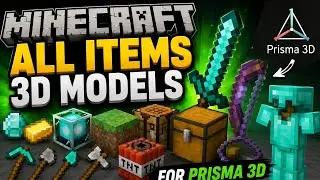 Minecraft all items 3d models for Prisma 3d for creating 3d animation