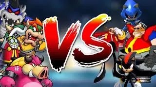 MUGEN Battle: Bowser, Fawful, Midbus and Dark Bowser VS Dr. Eggman, Robotnik, Metal Sonic and Shadow