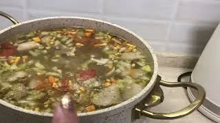 Очень вкусный суп куриный с пшеном