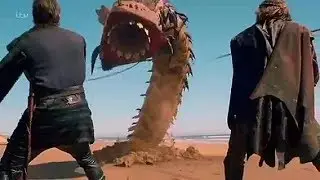 Beowulf: Return To The Shieldlands (2016) ~ Carnivorous Sand Wyrm Attack