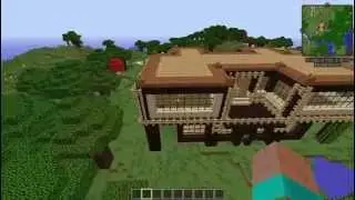 Minecraft. Постройки. Большой дом на сваях.