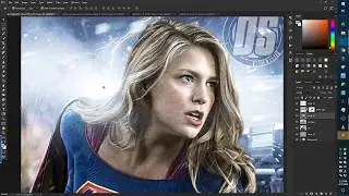 Photoshop: Superhero Poster Tutorial.  High Pass, Overlays, Noise, Flares, and Embers